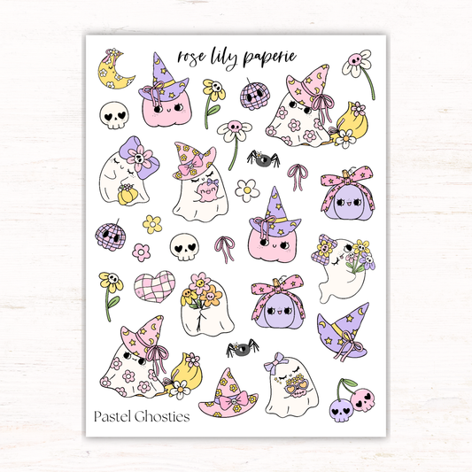 Pastel Ghosties Sticker Sheet
