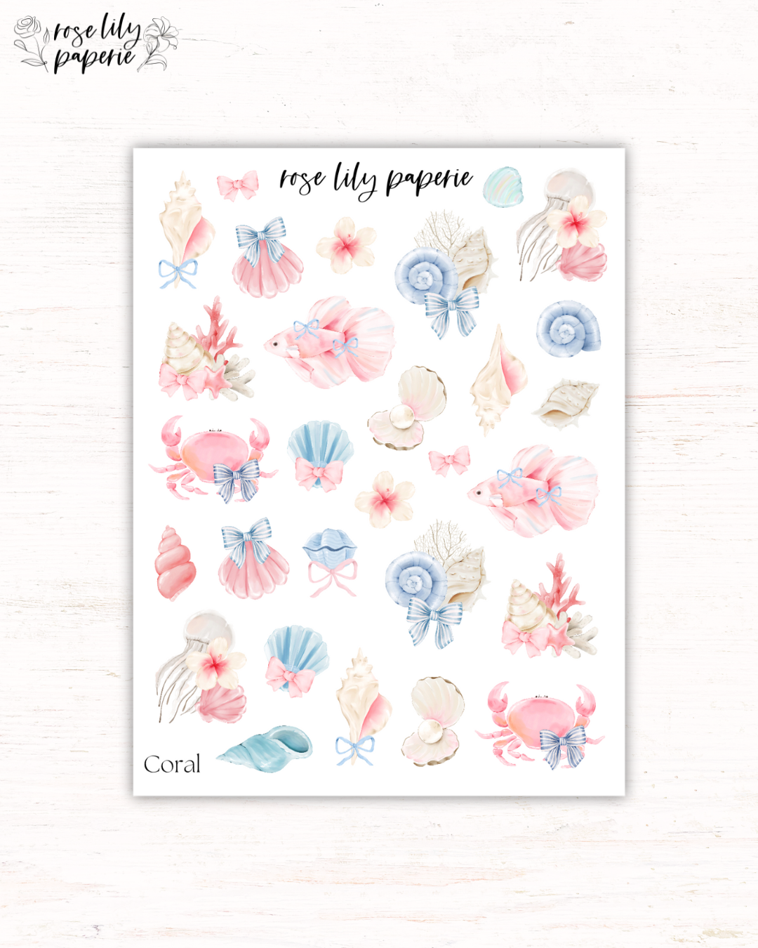 Coral Sticker Sheet