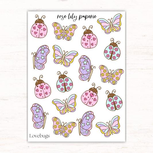Lovebugs Sticker Sheet
