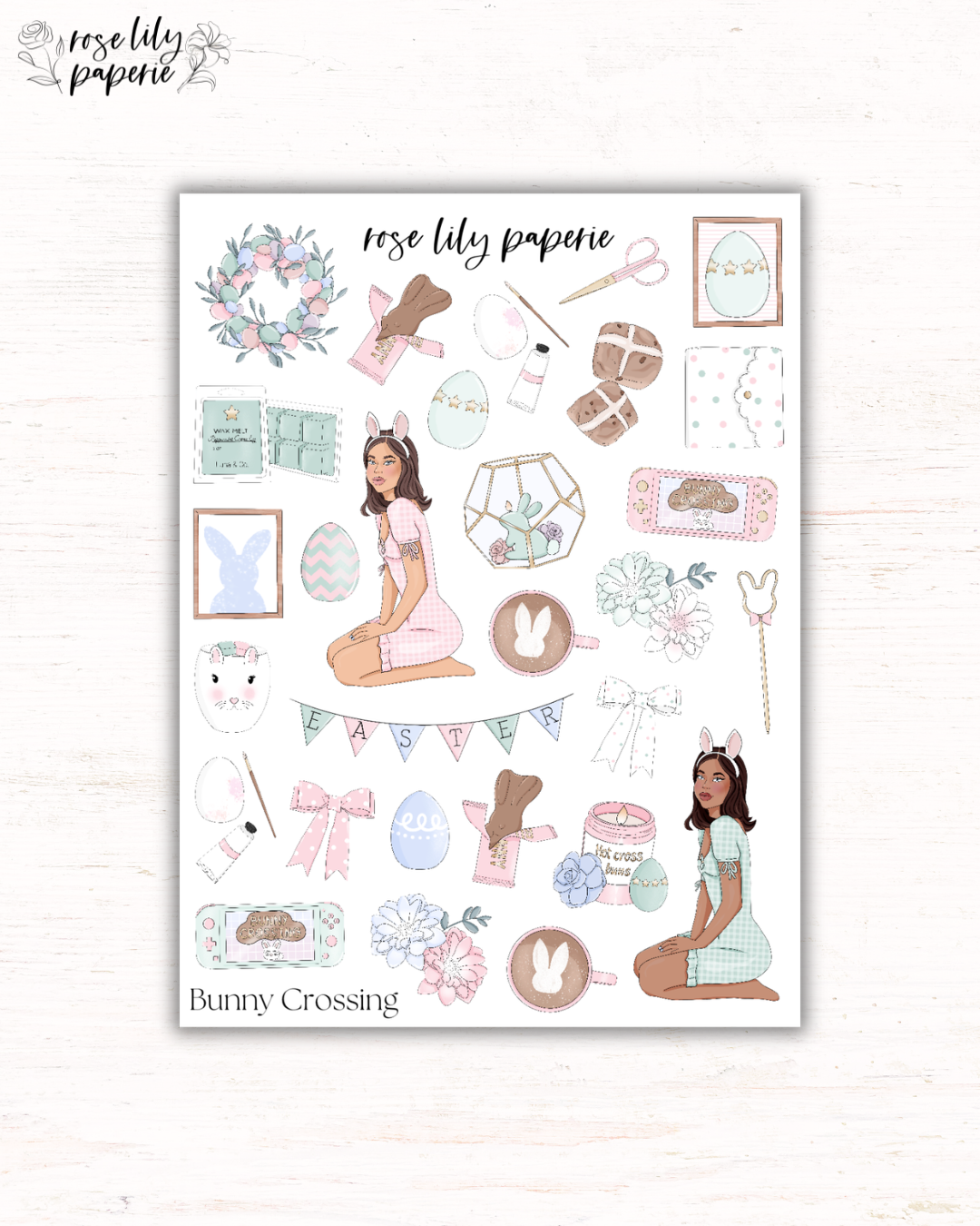 Bunny Crossing Sticker Sheet