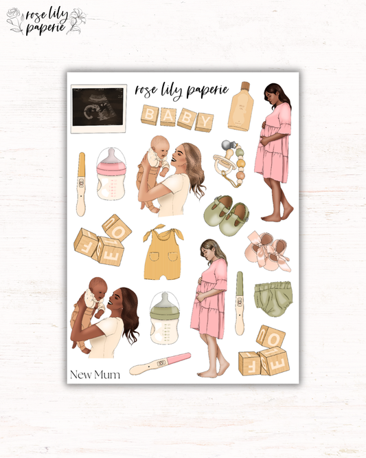 New Mum Sticker Sheet