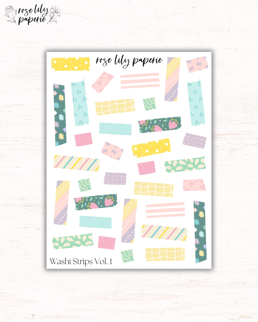 Washi Strips Vol 1 Sticker Sheet