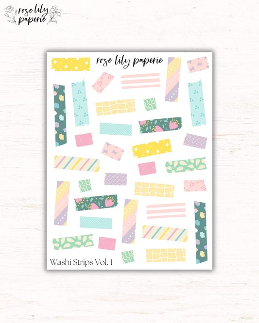 Washi Strips Vol 1 Sticker Sheet