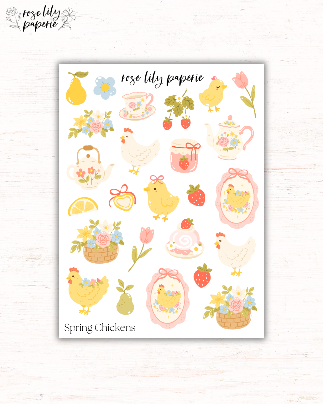 Spring Chickens Sticker Sheet