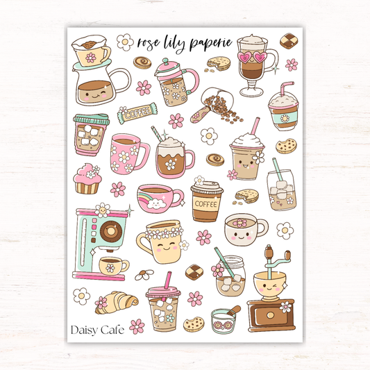 Daisy Cafe Sticker Sheet