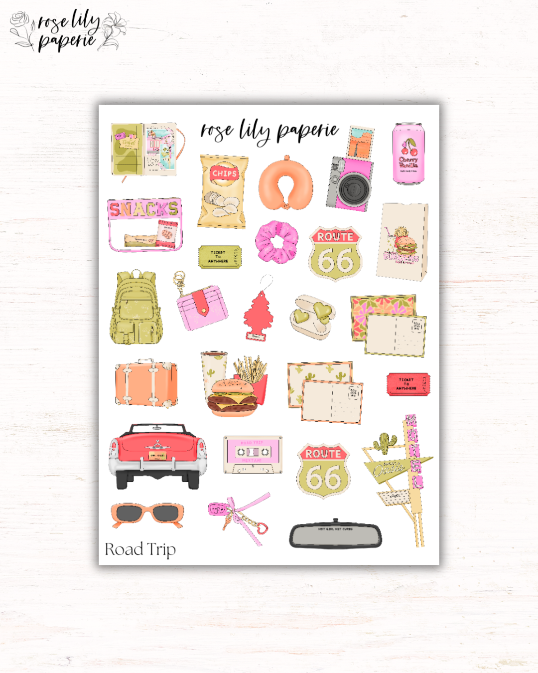 Road Trip Sticker Sheet