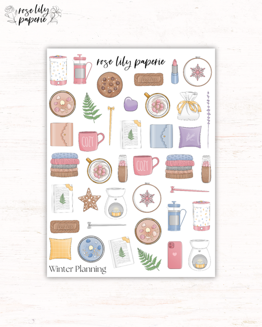 Winter Planning Sticker Sheet