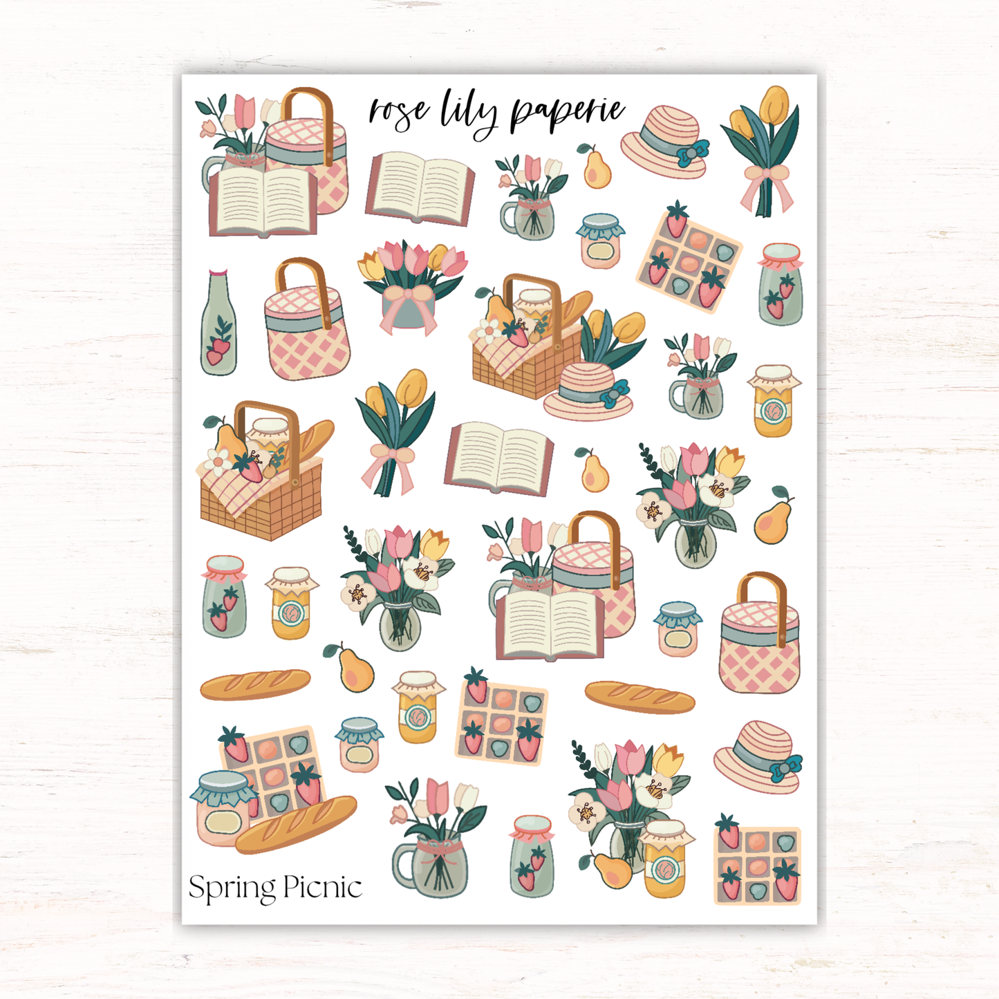 Spring Picnic Sticker Sheet