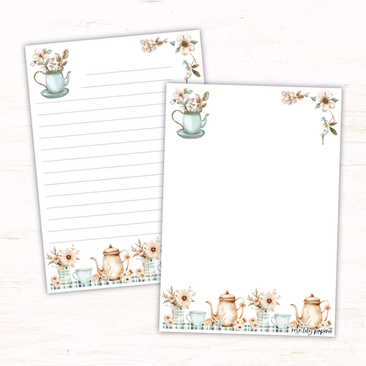 Vintage Tea Writing Papers