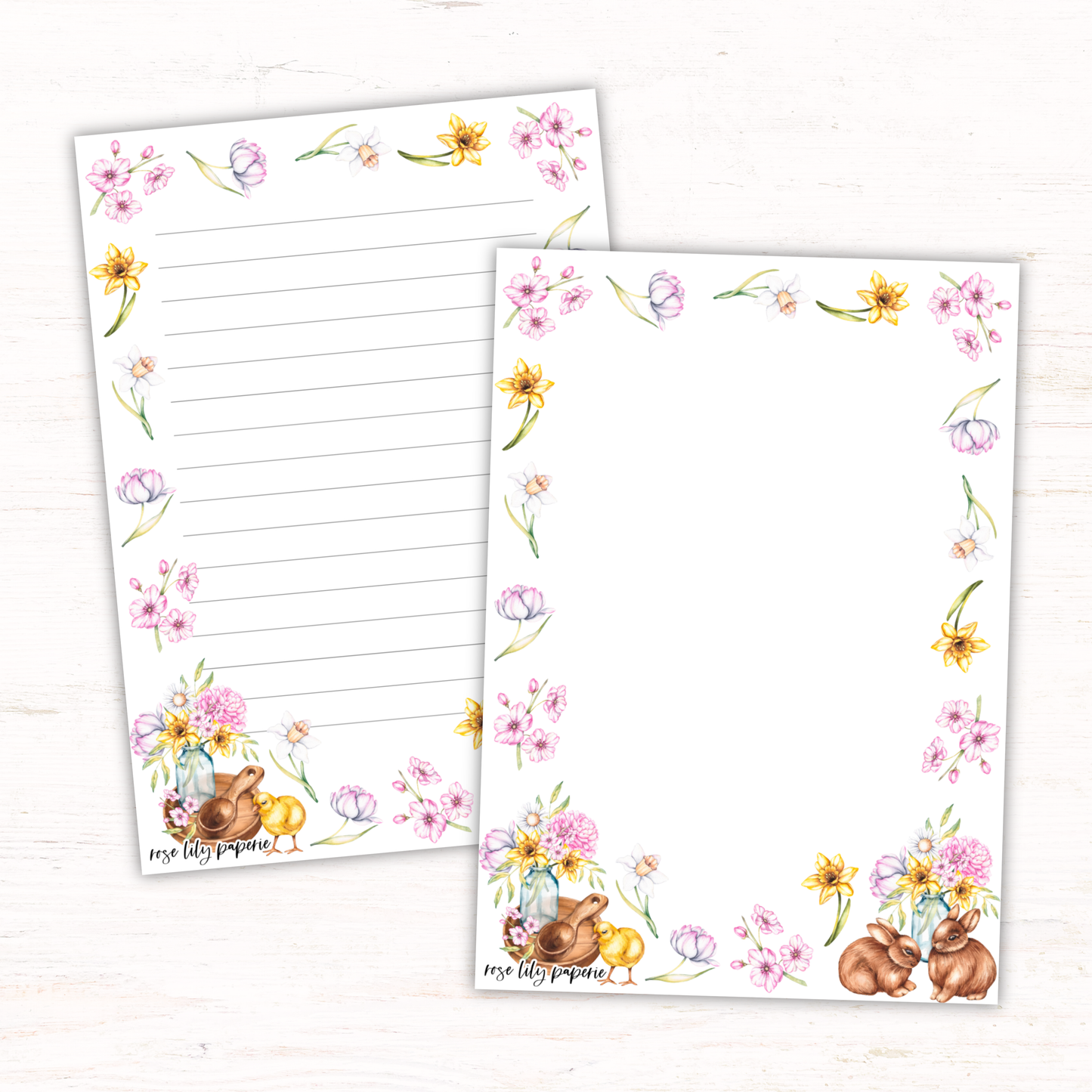 Spring Bunnies Writing Papers