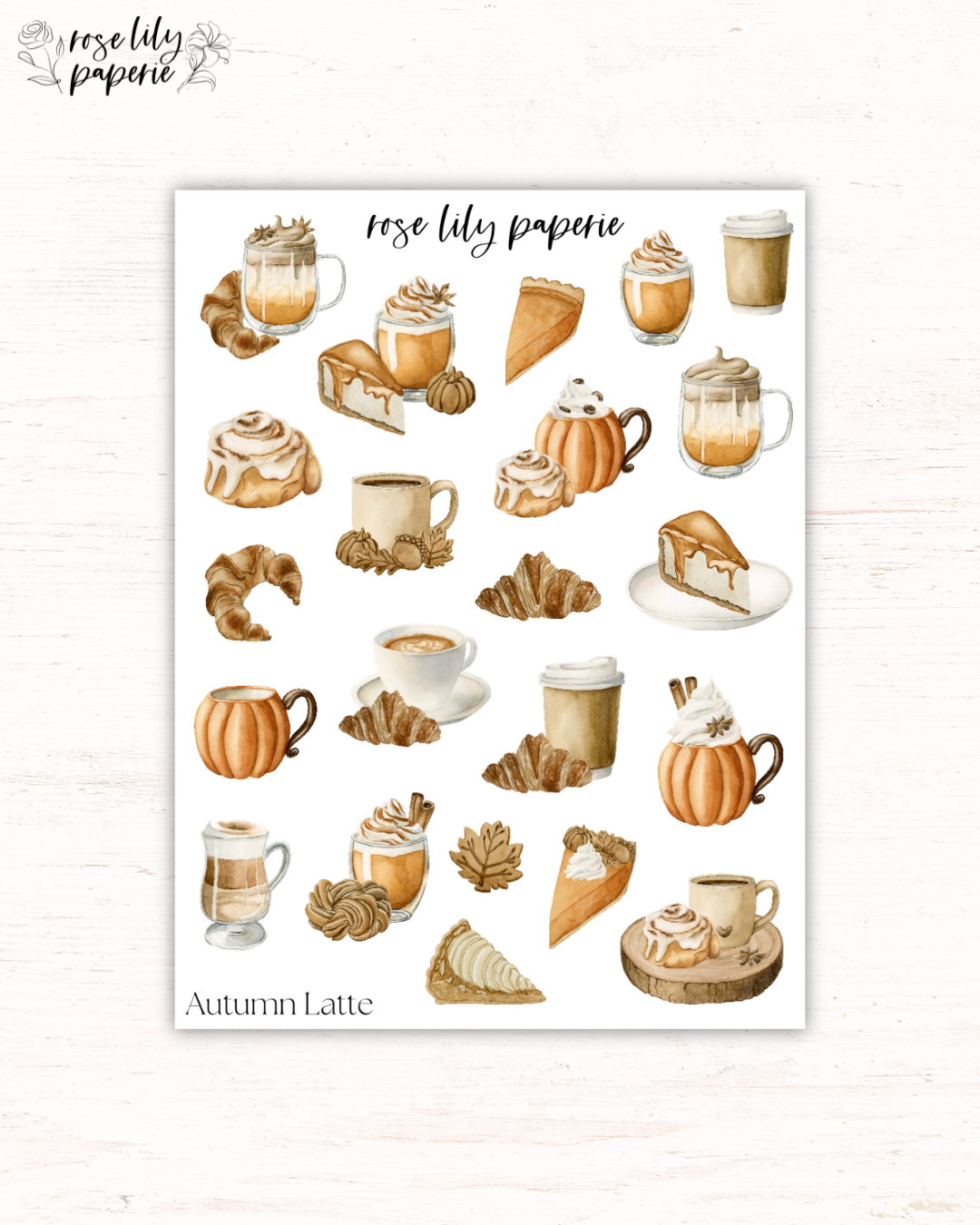 Autumn Latte Sticker Sheet