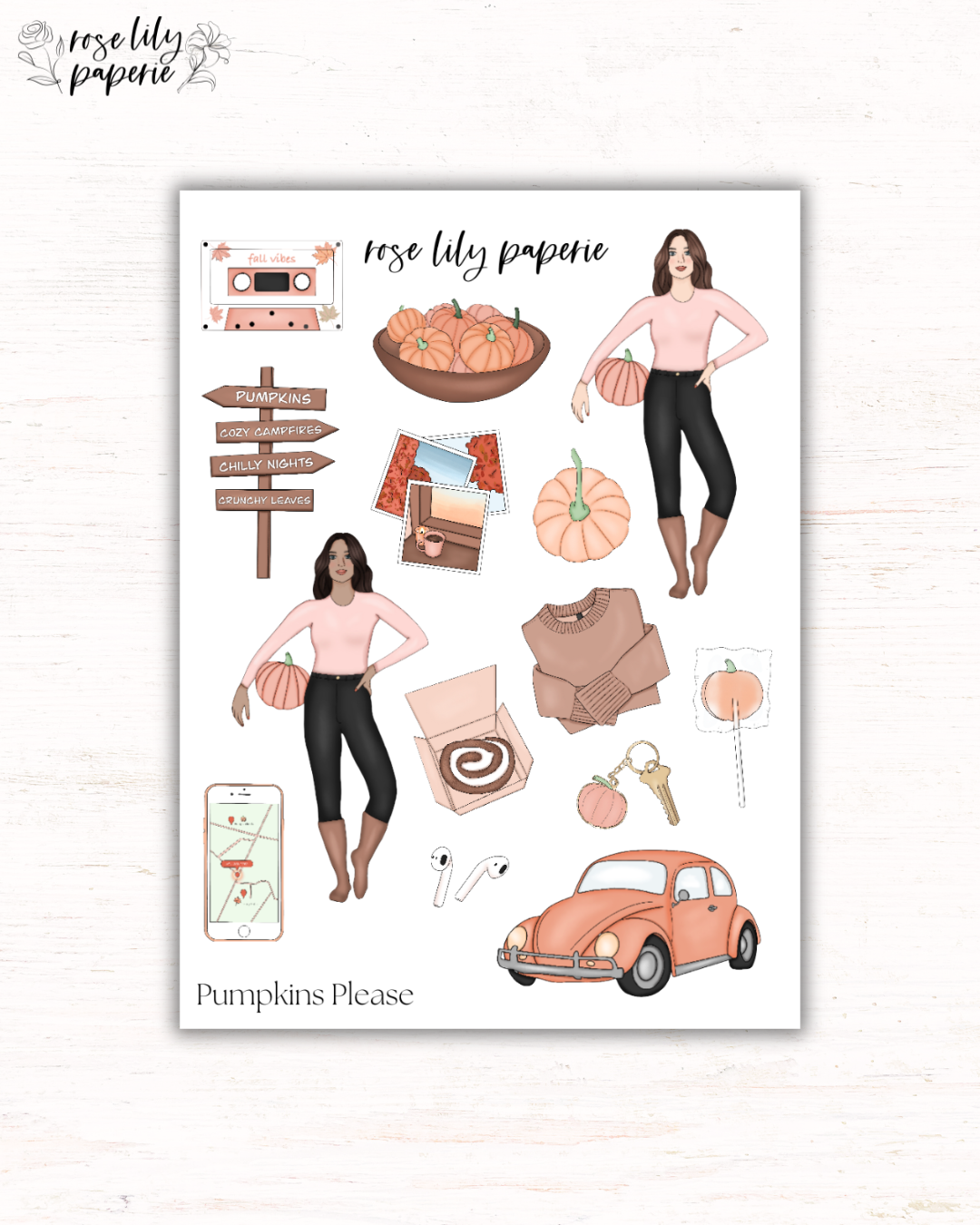 Pumpkins Please Sticker Sheet