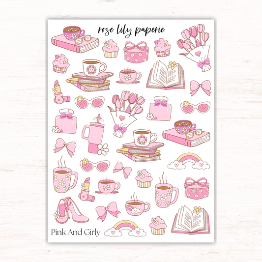 Pink & Girly Sticker Sheet
