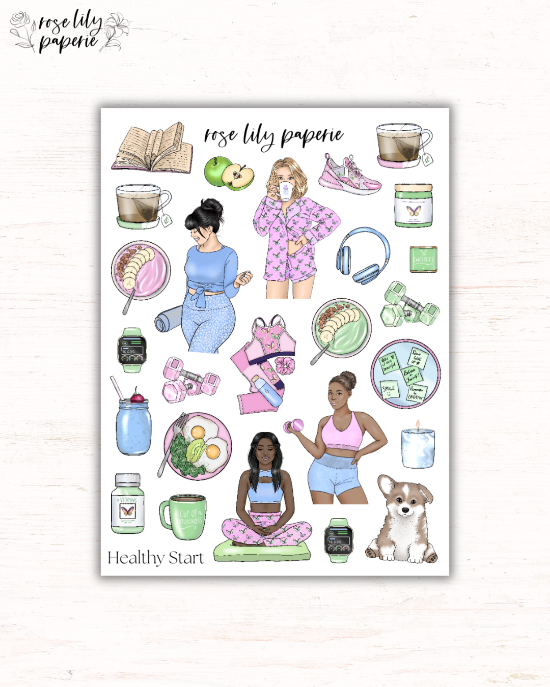 Healthy Start Sticker Sheet