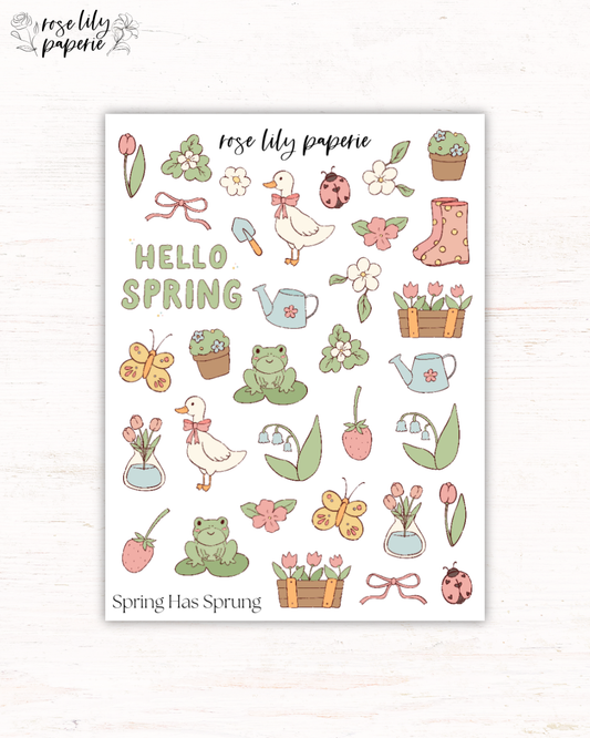 Spring Has Sprung Sticker Sheet