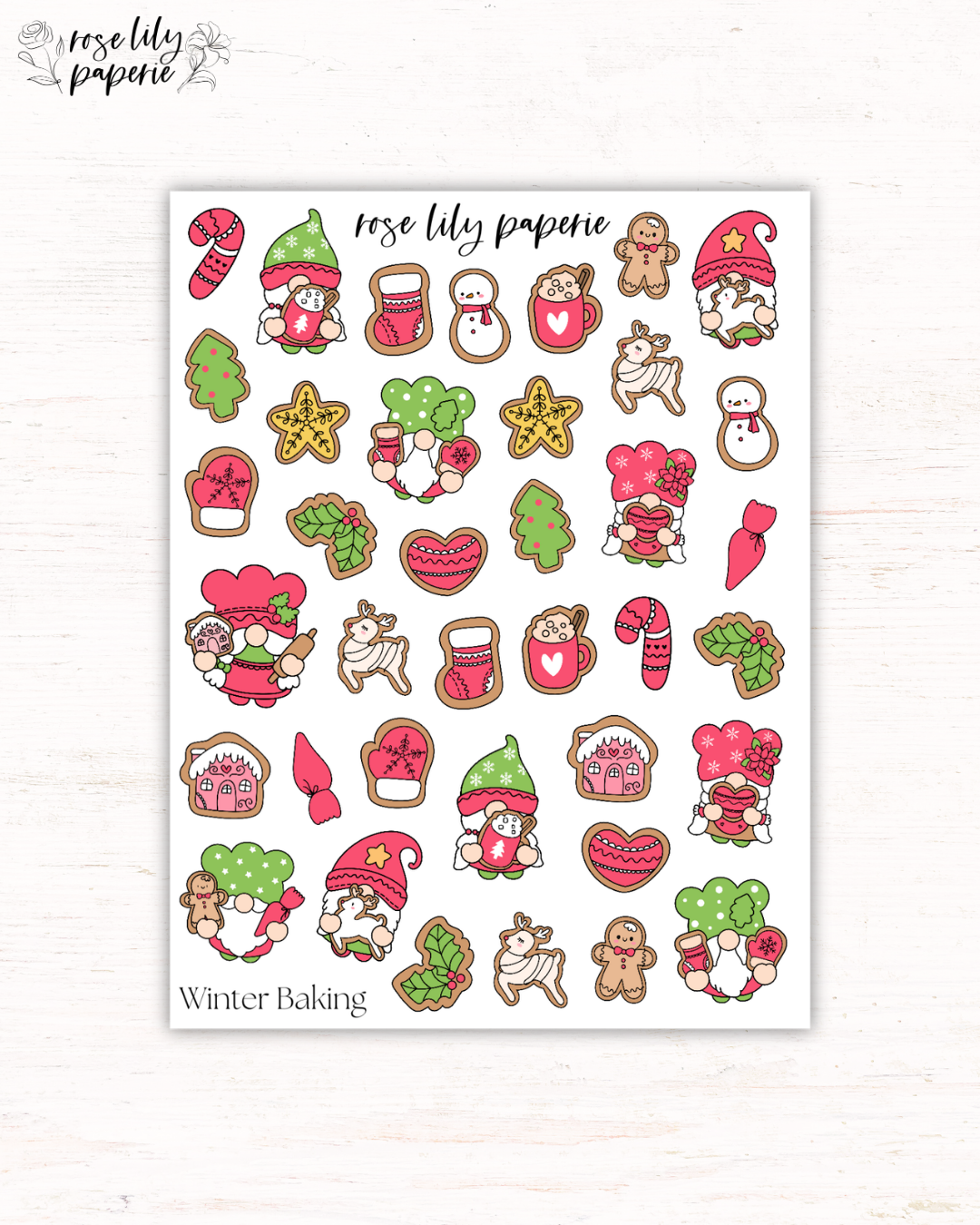 Winter Baking Sticker Sheet