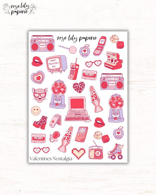 Valentines Nostalgia Sticker Sheet