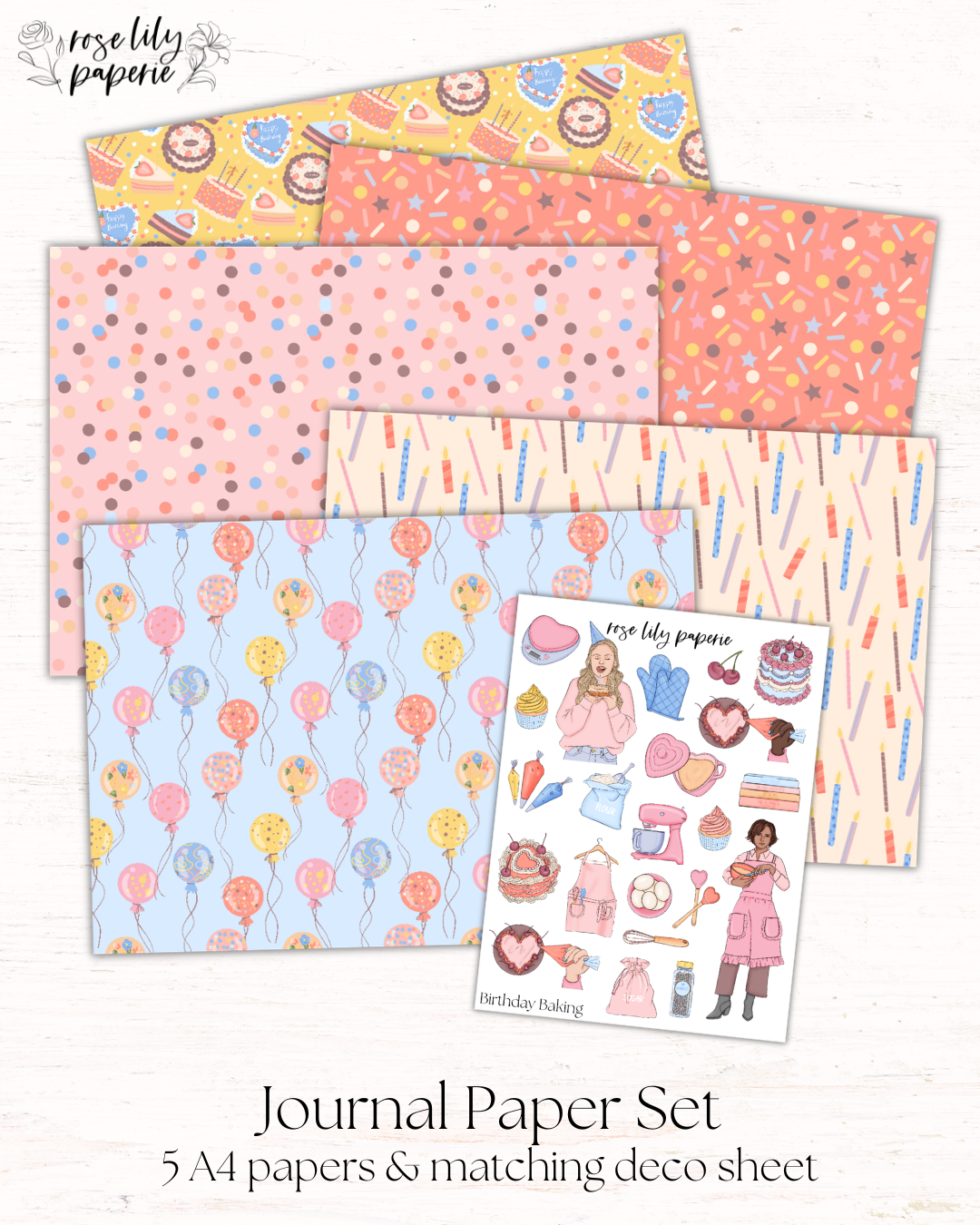 Birthday Baking Journal Set