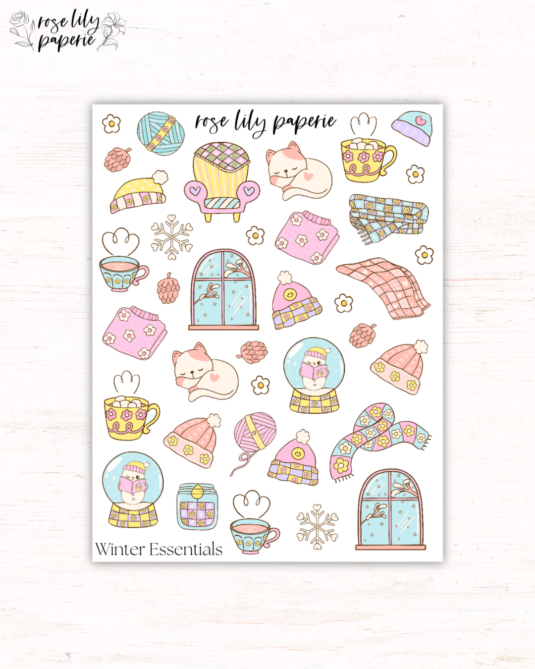 Winter Essentials Sticker Sheet
