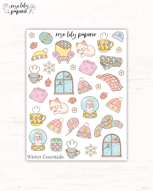Winter Essentials Sticker Sheet