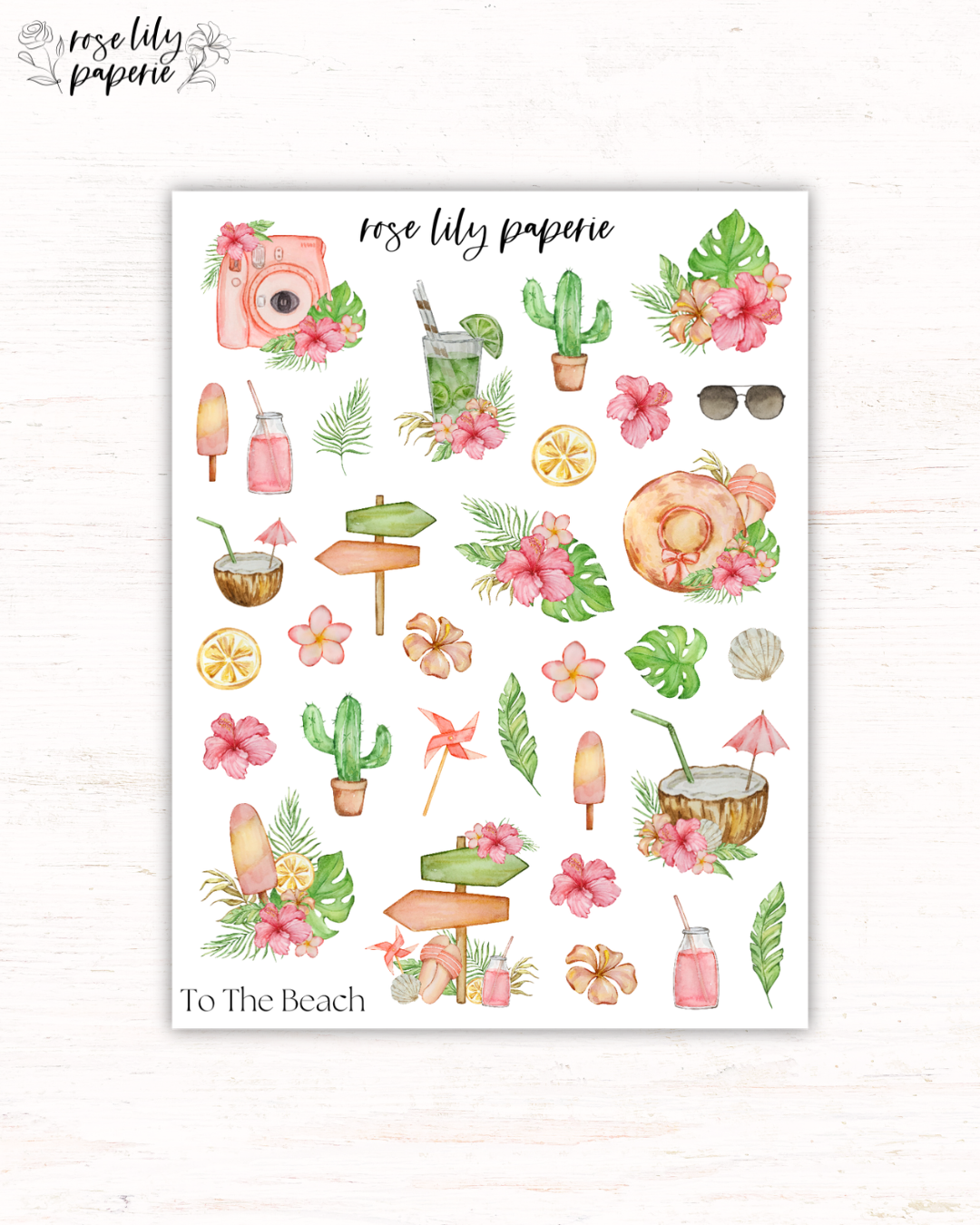 To The Beach Sticker Sheet