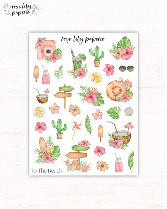 To The Beach Sticker Sheet