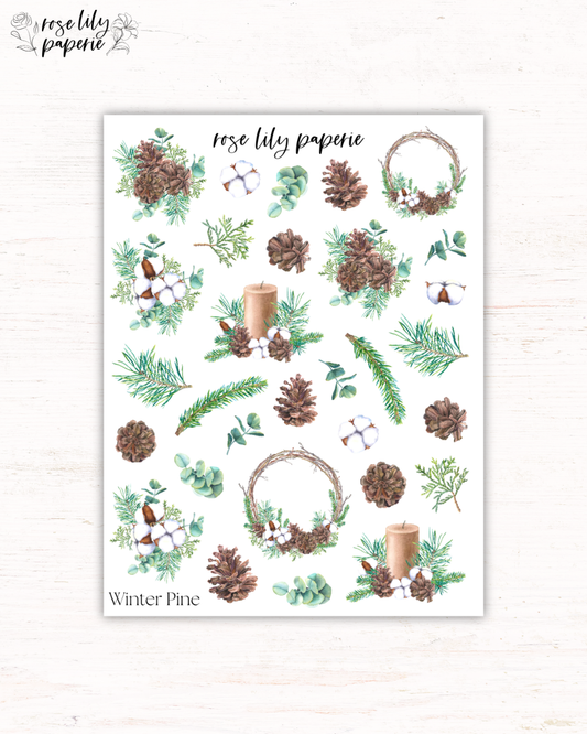 Winter Pine Sticker Sheet
