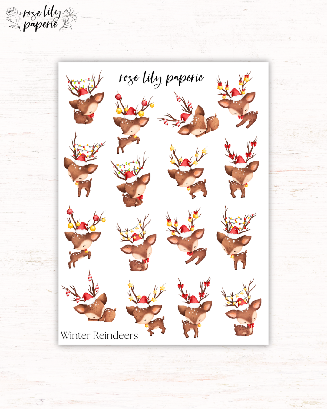 Winter Reindeers Sticker Sheet