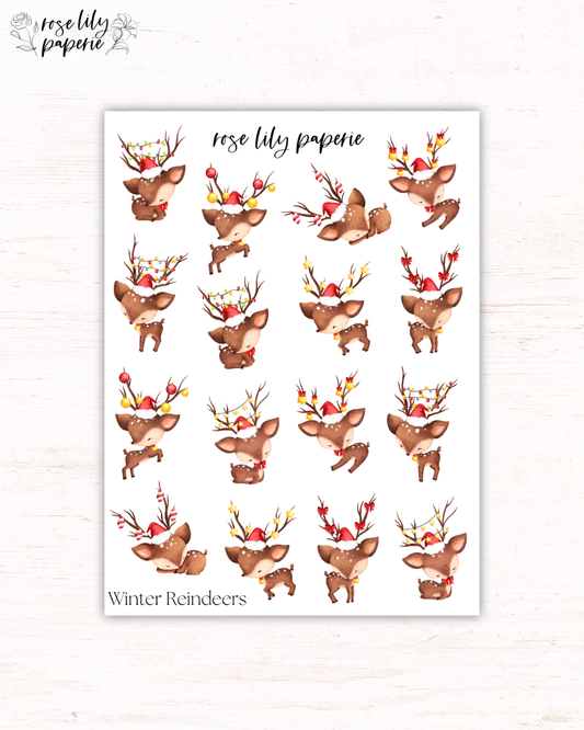 Winter Reindeers Sticker Sheet