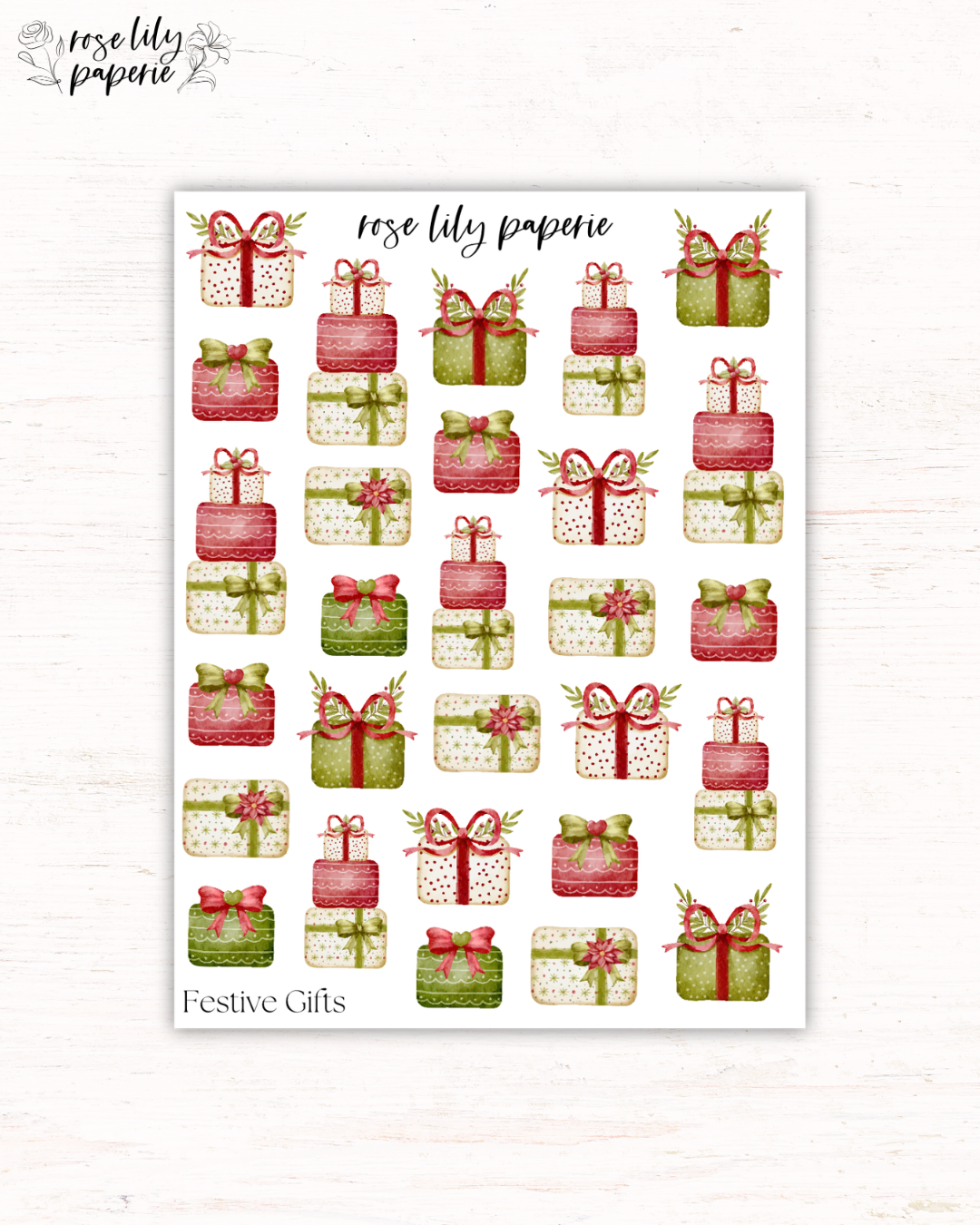 Festive Gifts Sticker Sheet