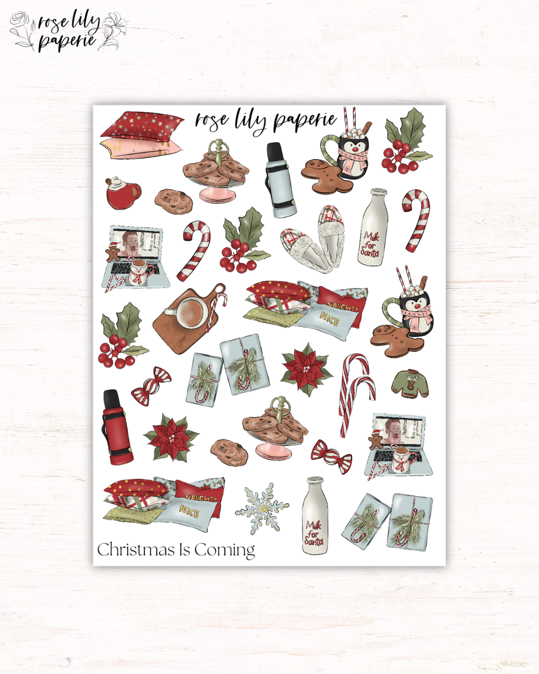 Christmas Is Coming Sticker Sheet