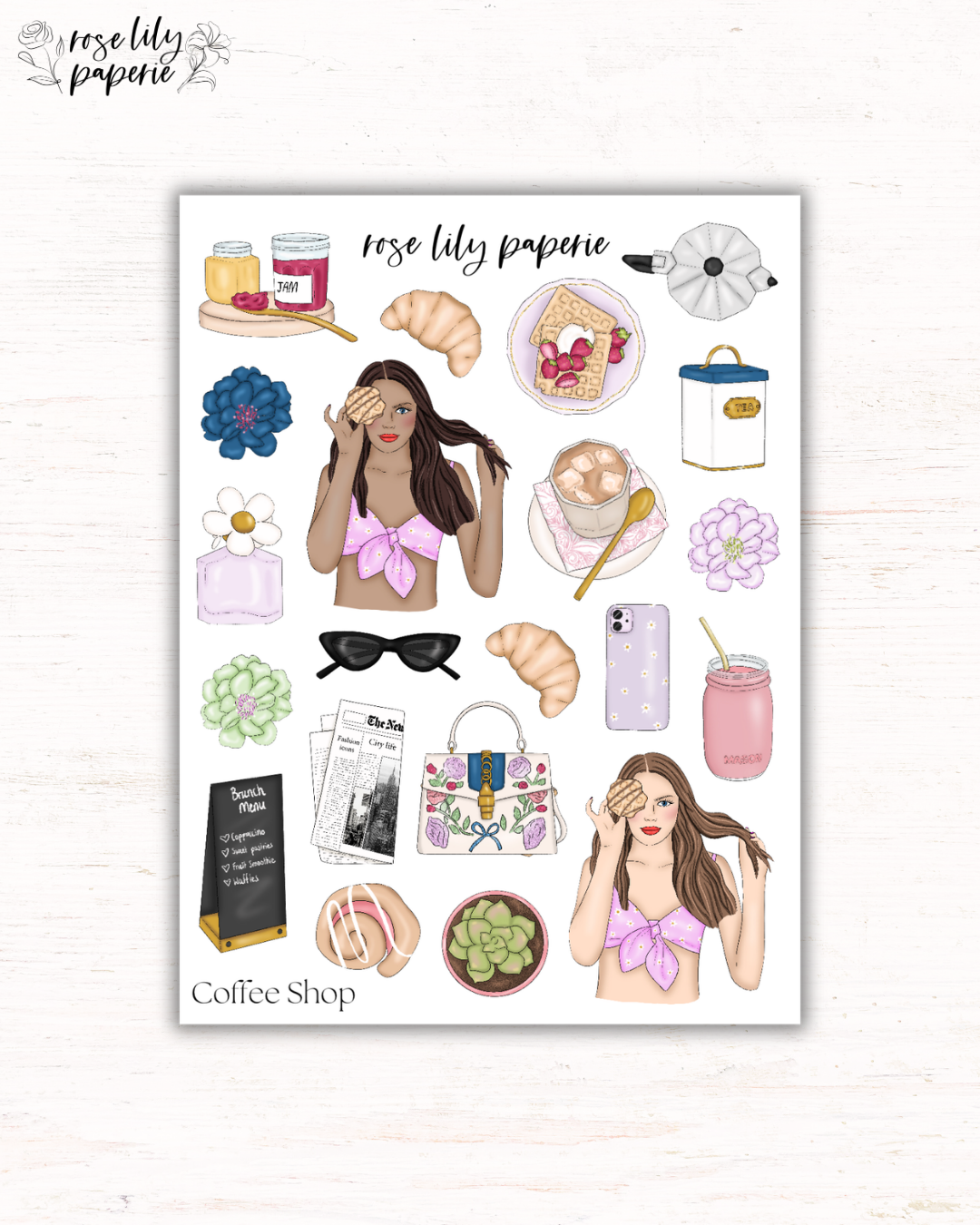 Coffee Shop Sticker Sheet