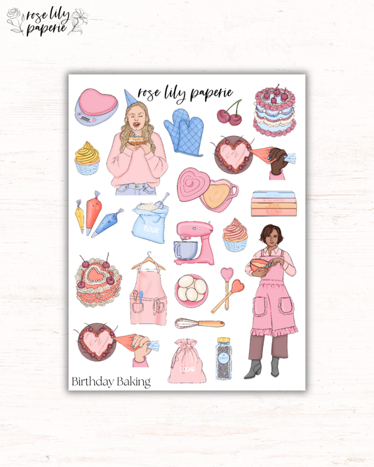 Birthday Baking Sticker Sheet
