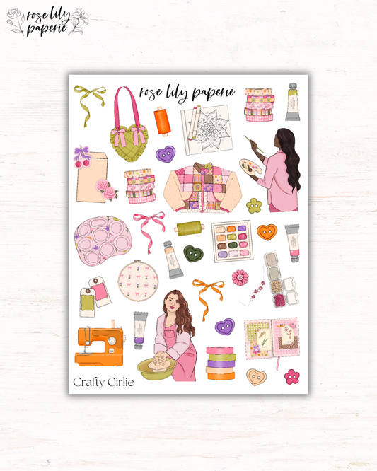 Crafty Girlie Sticker Sheet