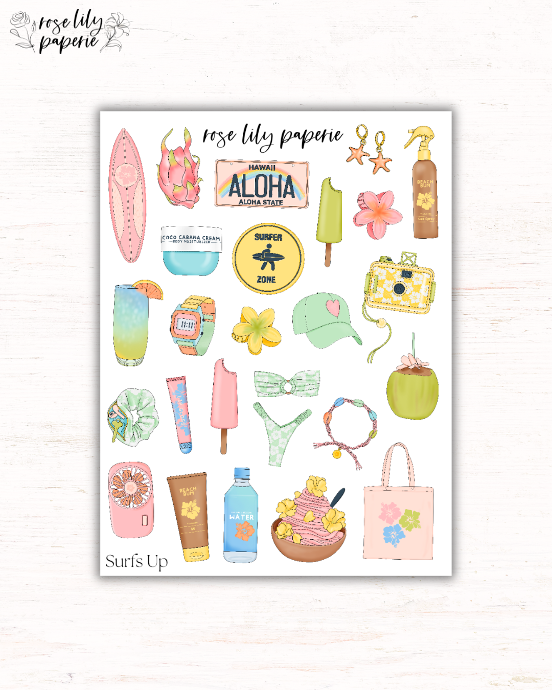 Surfs Up Sticker Sheet