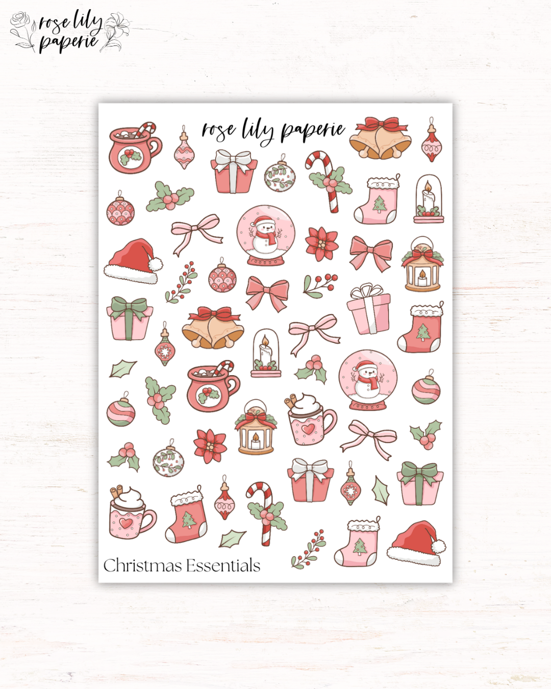 Christmas Essentials Sticker Sheet