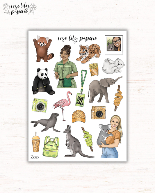 Zoo Sticker Sheet