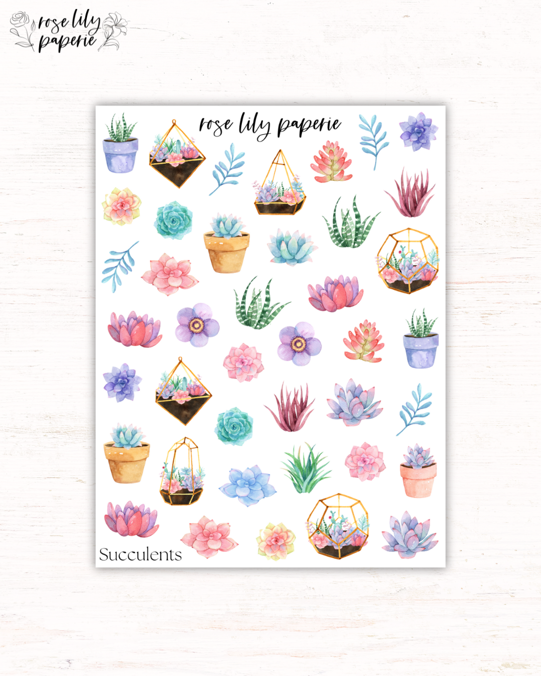 Succulents Sticker Sheet