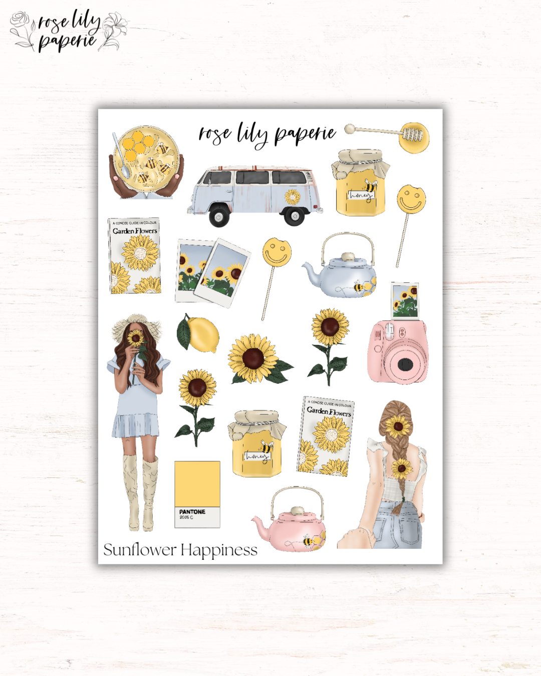 Sunflower Happiness Sticker Sheet