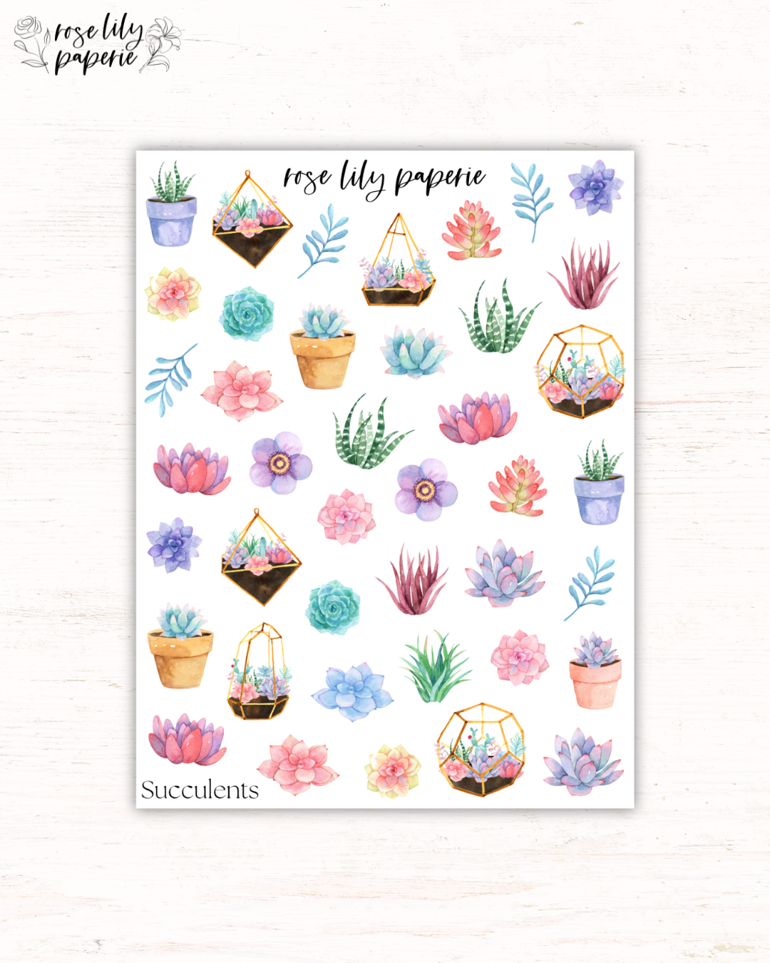 Succulents Sticker Sheet