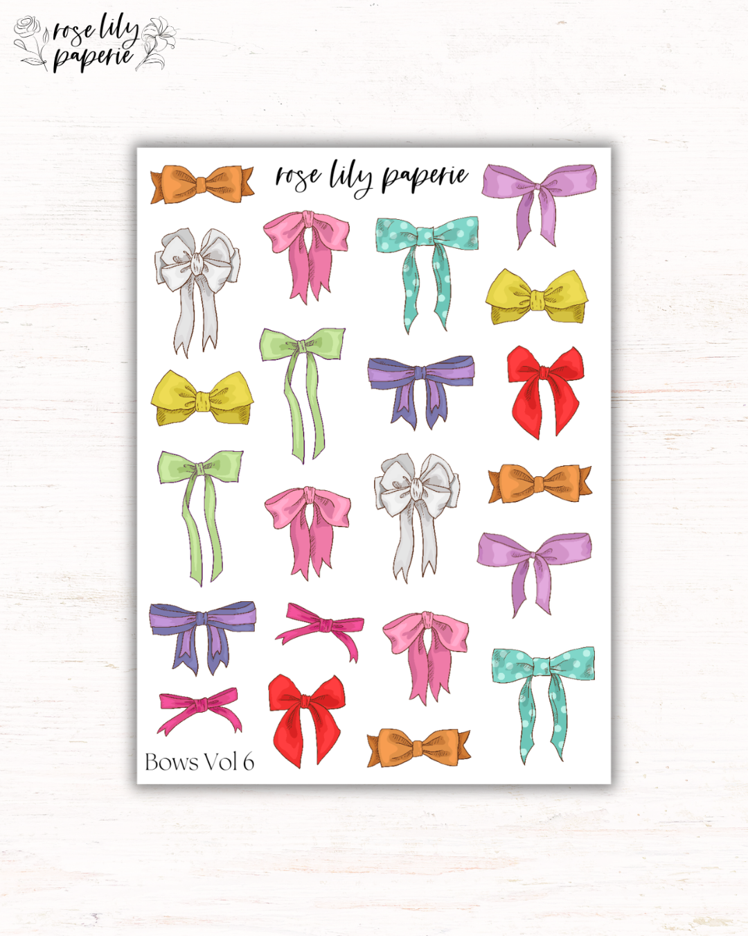 Bows Vol 6 Sticker Sheet