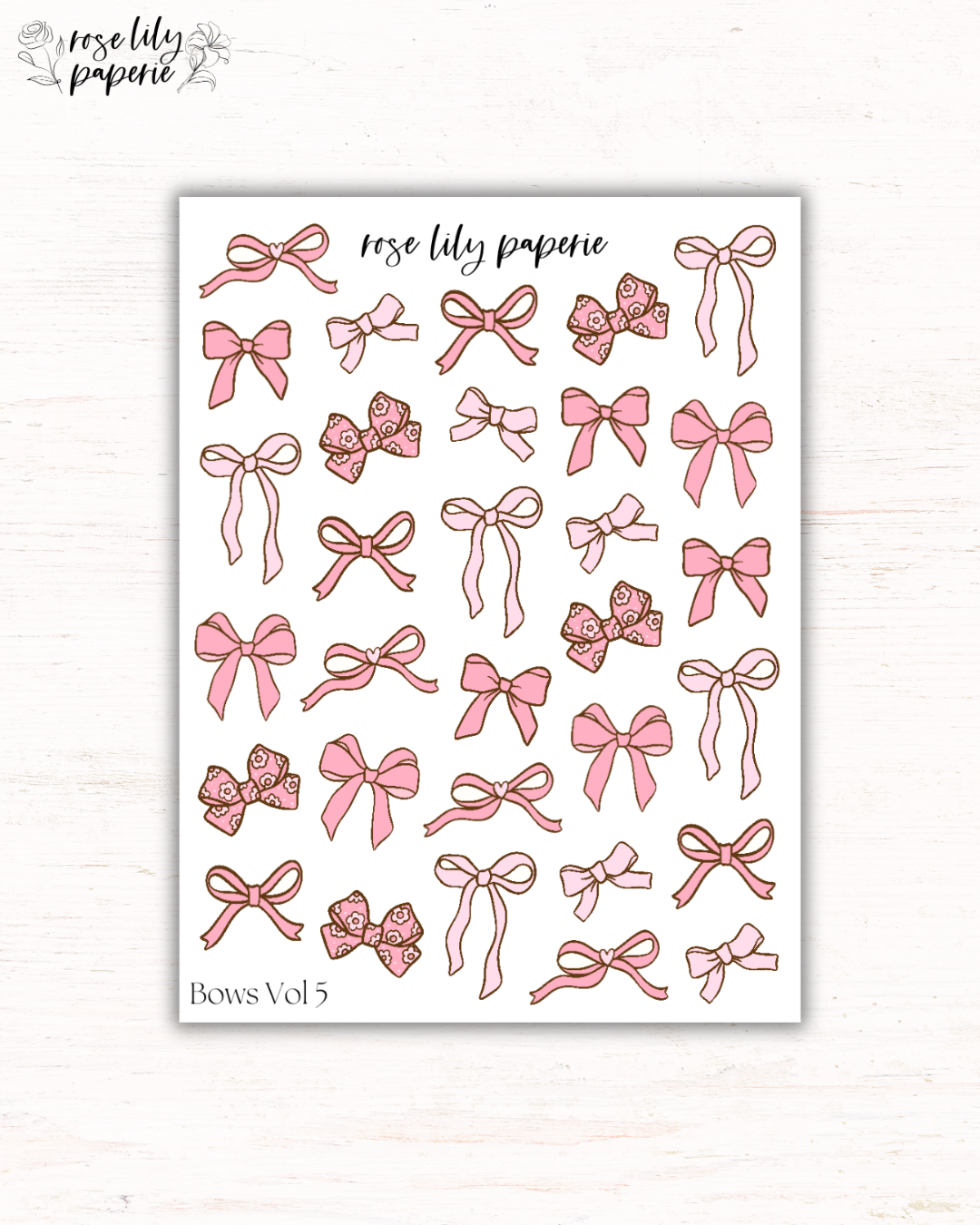 Bows Vol 5 Sticker Sheet