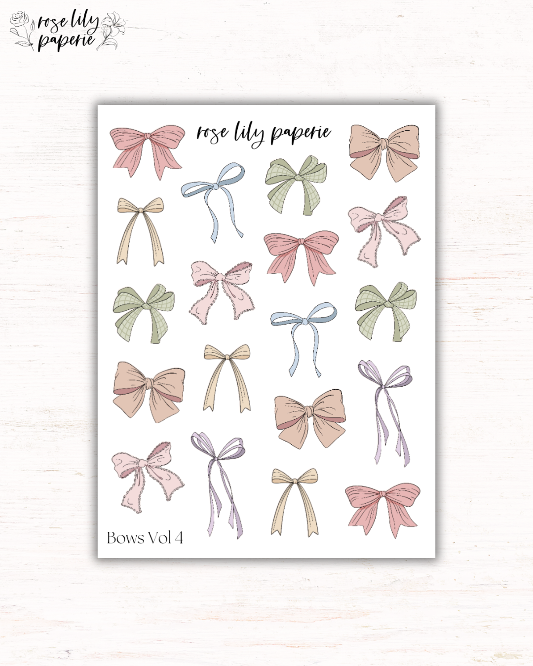 Bows Vol 4 Sticker Sheet