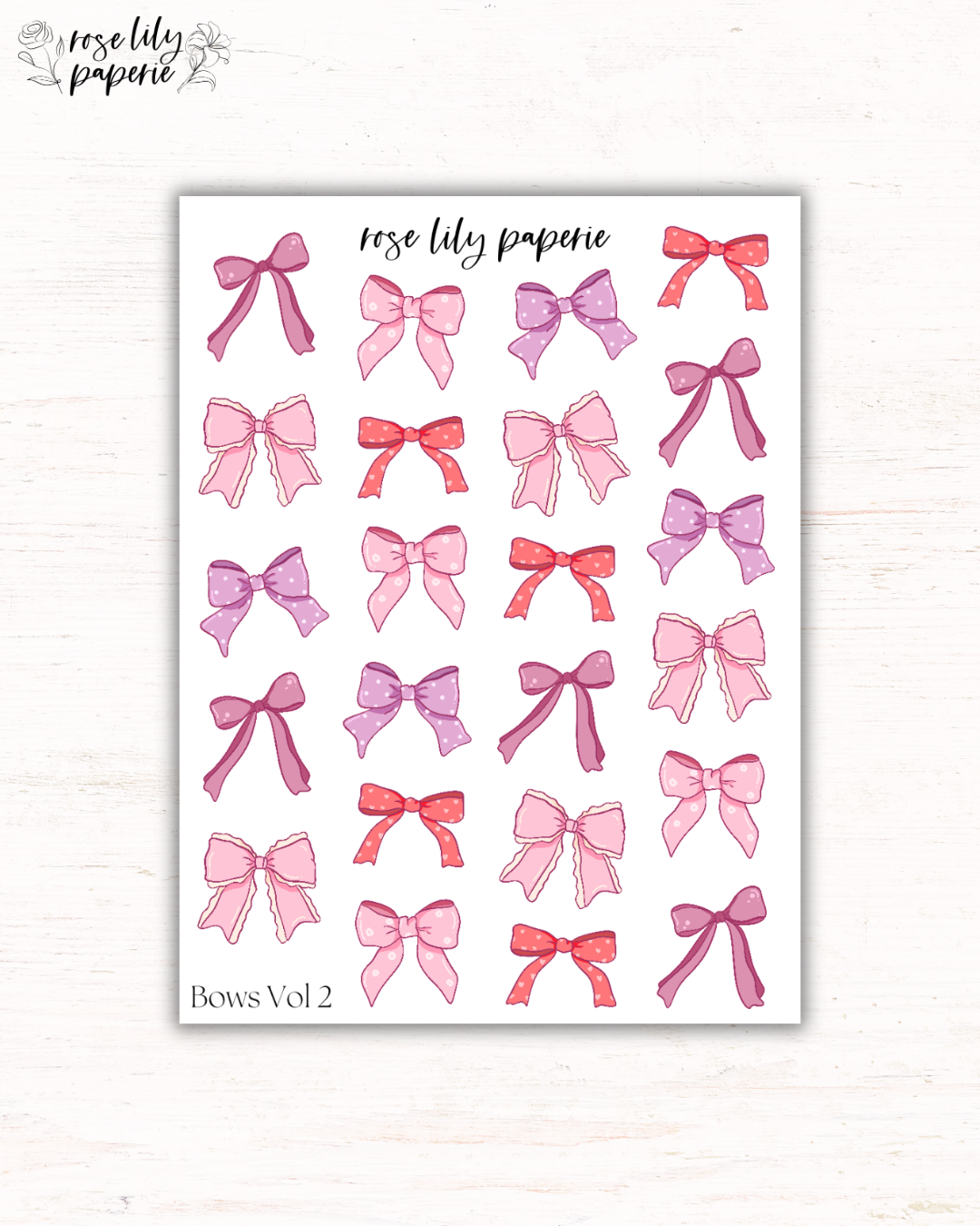 Bows Vol 2 Sticker Sheet