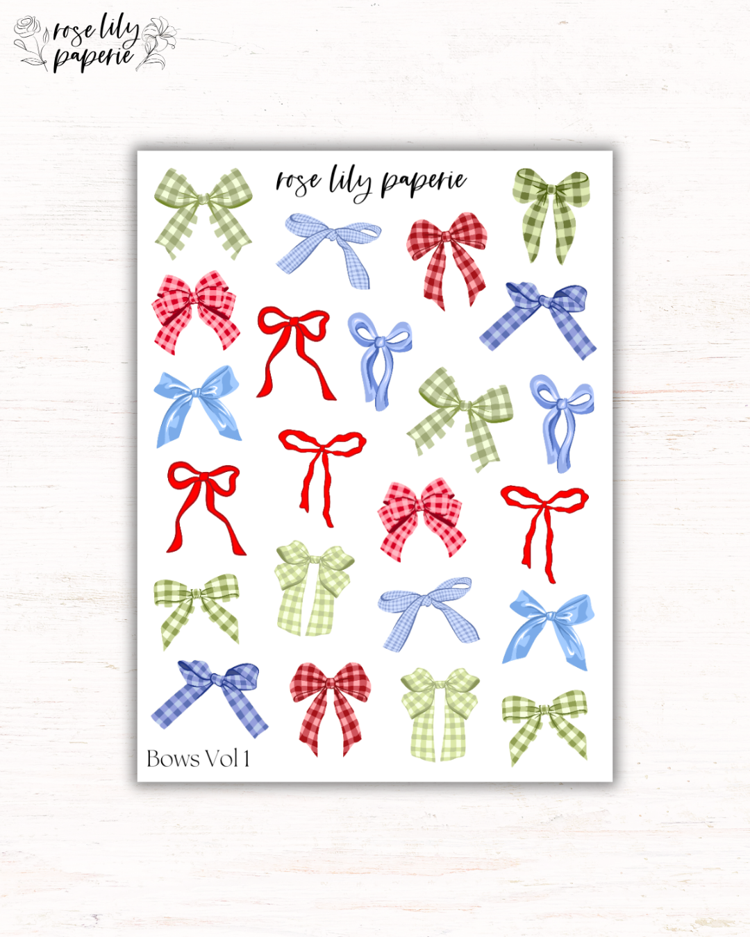 Bows Vol 1 Sticker Sheet