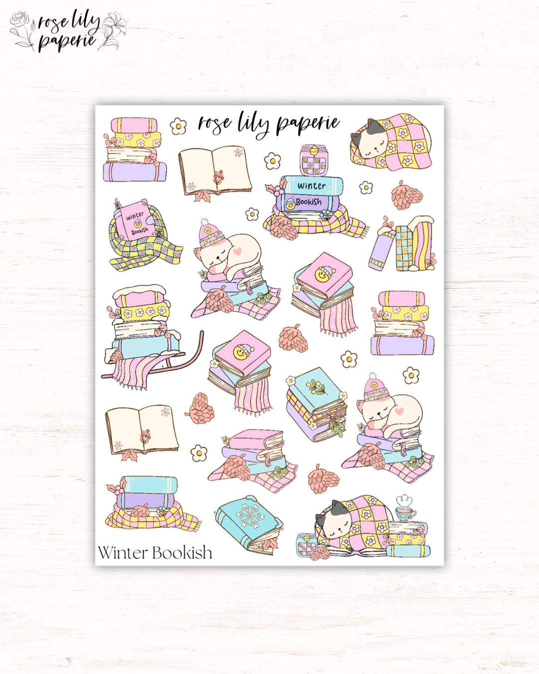 Winter Bookish Sticker Sheet