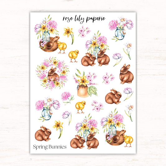 Spring Bunnies Sticker Sheet