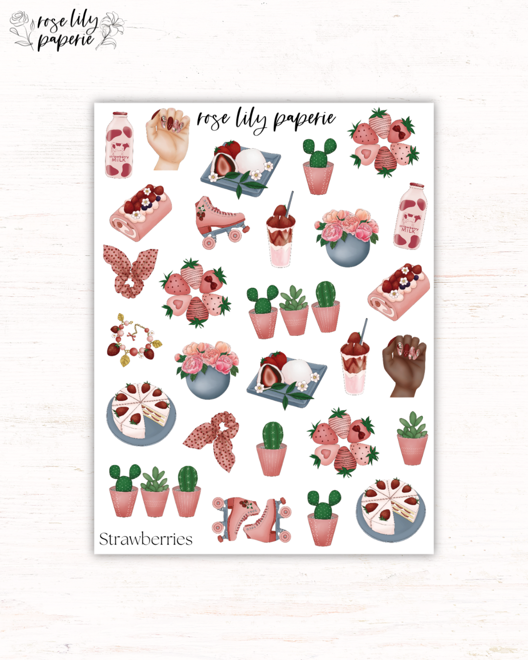 Strawberries Sticker Sheet