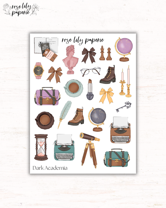 Dark Academia Sticker Sheet