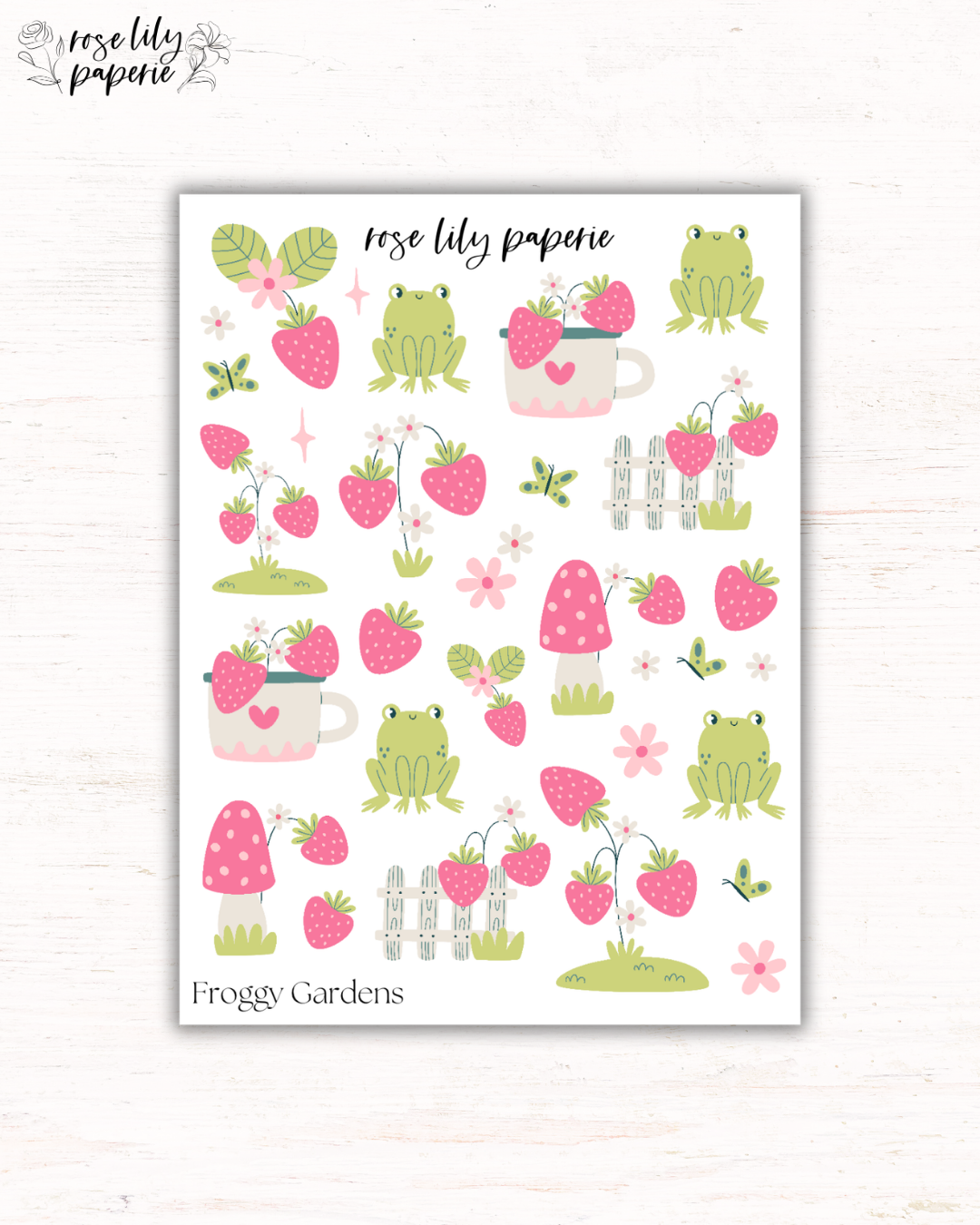 Froggy Gardens Sticker Sheet